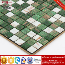 China supply cheap products green mixed Hot - melt mosaic wall tiles